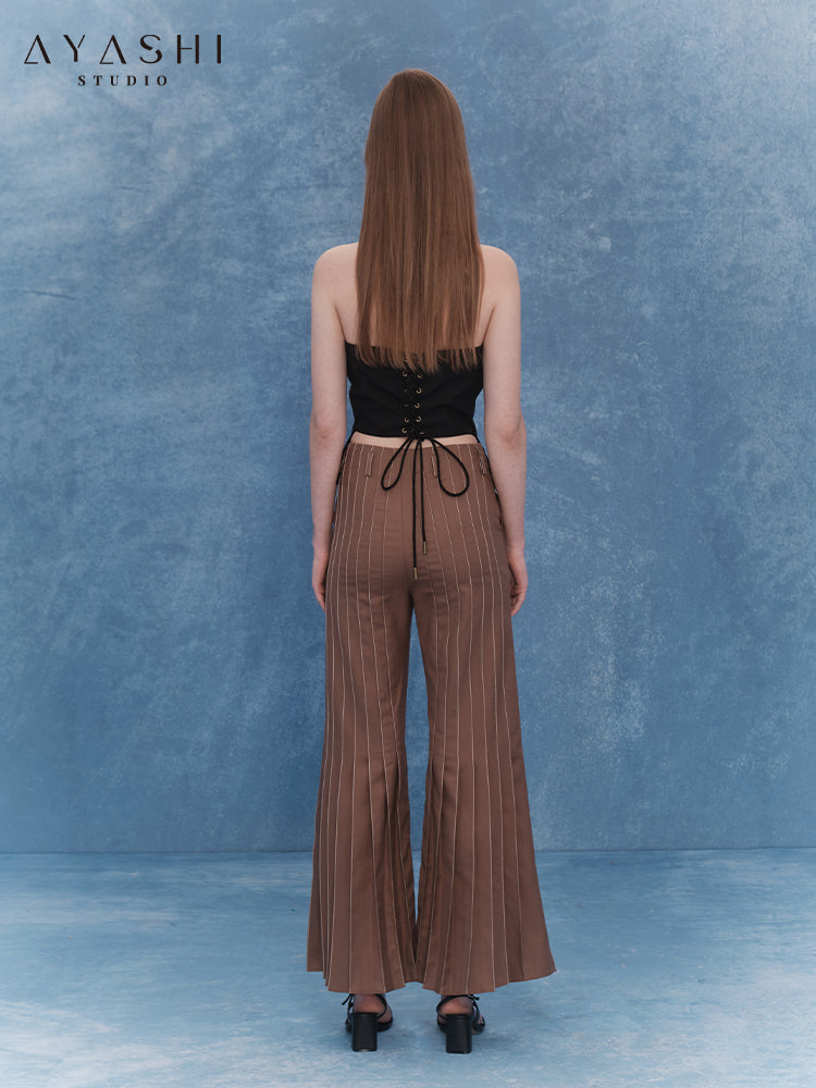 Brown Pleated trousers