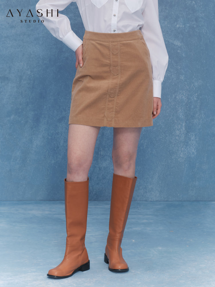 Brown Corduroy Skirt