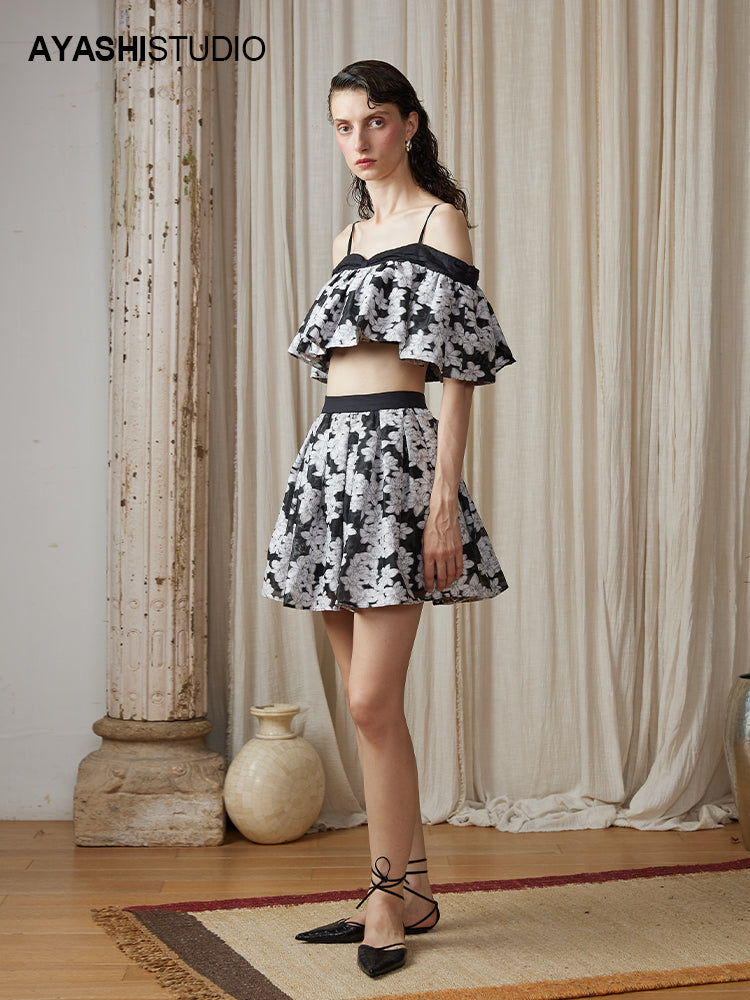 Romantic Lily  jacquard skirt