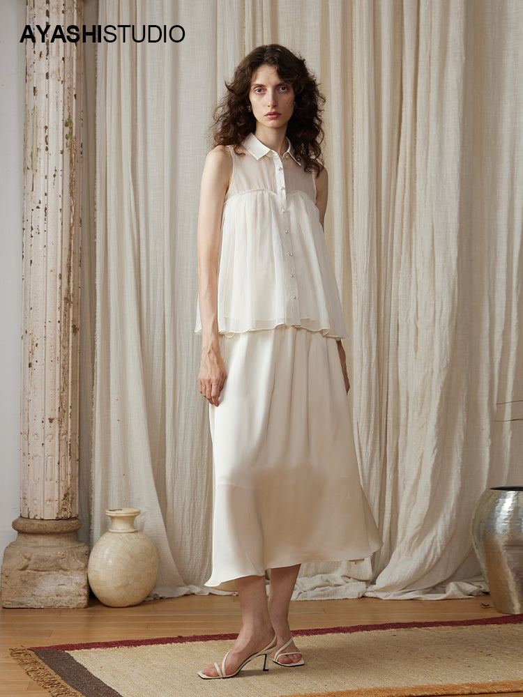 Chiffon Loose sleeveless shirt