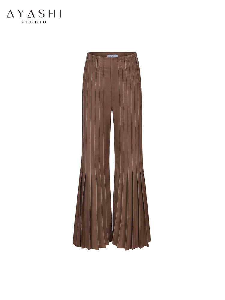 Brown Pleated trousers