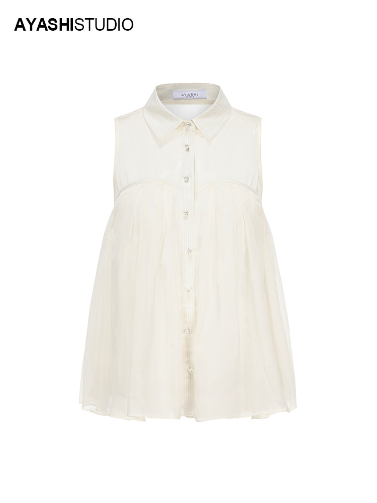 Chiffon Loose sleeveless shirt