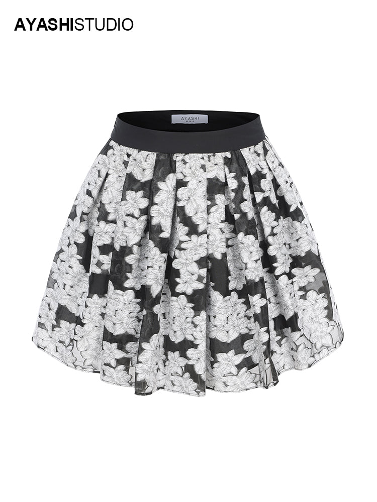 Romantic Lily  jacquard skirt